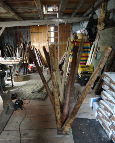 l'atelier de didgeridoos en agave