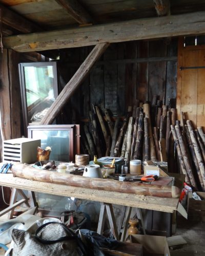 l'atelier de didgeridoos en agave